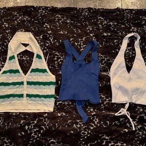 Trendy Halter and Tank Tops Set